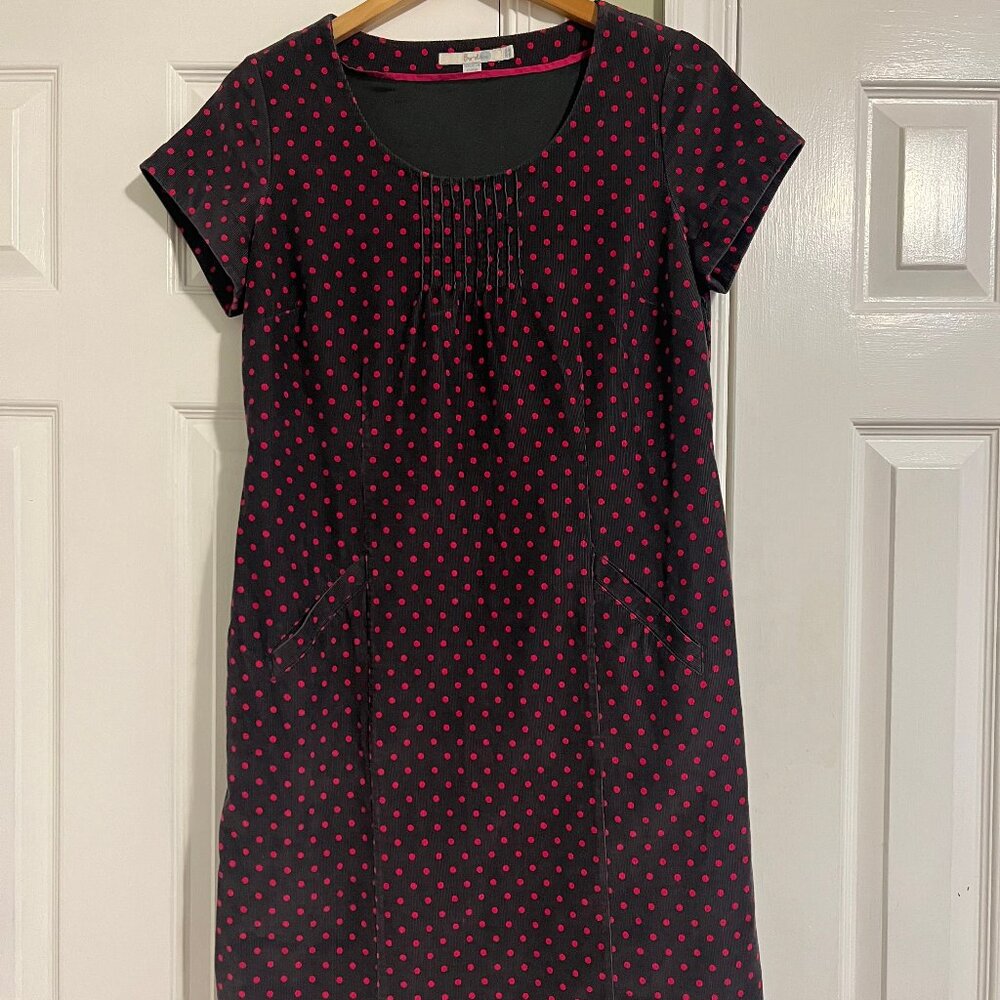 Boden Montmartre Raven Pretty Spot Dress in size 8L